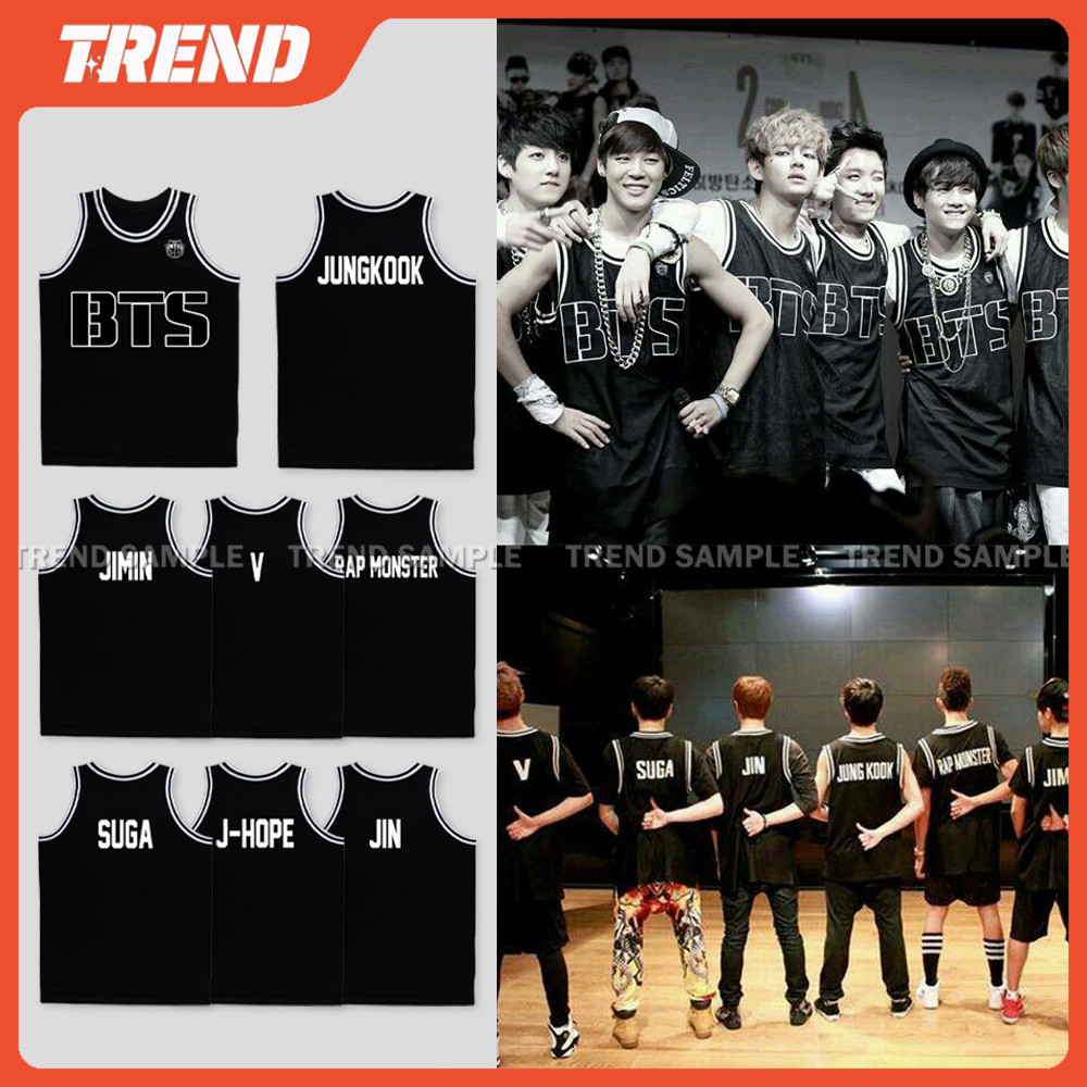 KPOP BTS Jersey Regata Vintage JUNGKOOK SUGA JIMIN V J-HOPE