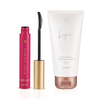 Combo Máscara para Cílios Niina Secrets Super Up 8g + Loção Hidratante Desodorante Corporal Lyra 150ml em Oferta na Shopee