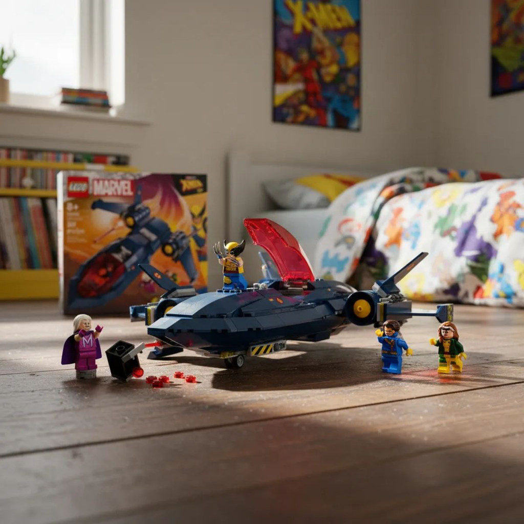 Lego Marvel X-men Jato Dos X-men 359 Peças Cyclops Magneto 359pçs