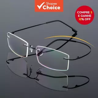 Óculos De Liga De Titânio Sem Moldura , Ultra Leves , Dobráveis , Flexíveis , Unissex , Diários em Oferta na Shopee