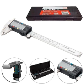 Paquímetro digital capacidade 150 mm em aço inox MTX em Oferta na Shopee