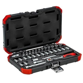 Jogo de soquete sextavado 4 a 13 mm encaixe 1/4" com 33 peças R49003033 - Gedore Red em Oferta na Shopee