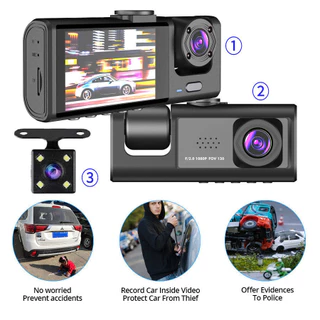 Câmera Carro Wi-Fi Dupla Full HD 1080P Frente e Traseira com Gravação em Espelho Lucky Bazar