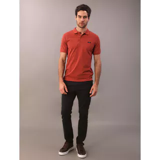 Polo Masculina Slim Piquet Calvin Klein - Vermelho Escuro em Oferta na Shopee