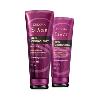 Combo Siàge Pro Cronology: Shampoo 250ml + Condicionador 200ml em Oferta na Shopee