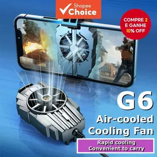 G6 Clipe Refrigerador De Telefone Móvel Turbo Silencioso Suporte De Almofada De Jogo Resfriamento Mudo Para iPhone Xiaom em Oferta na Shopee