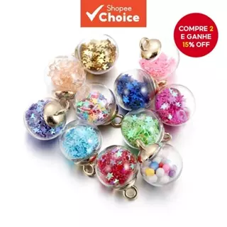 10pcs Clear Crystal Beads Pendant DIY Bracelet Pulseira Brincos Jóias em Oferta na Shopee