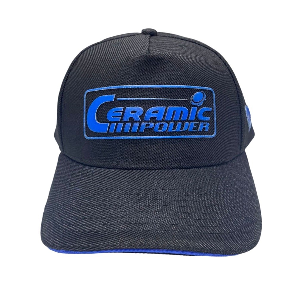 Boné Ceramic Power Impulse Preto Azul Aba Curva com Regulagem