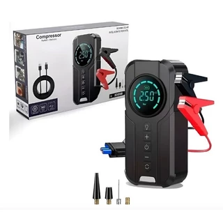 Bomba de Ar Portatil Compressor Inflator Multi-função 4 em 1