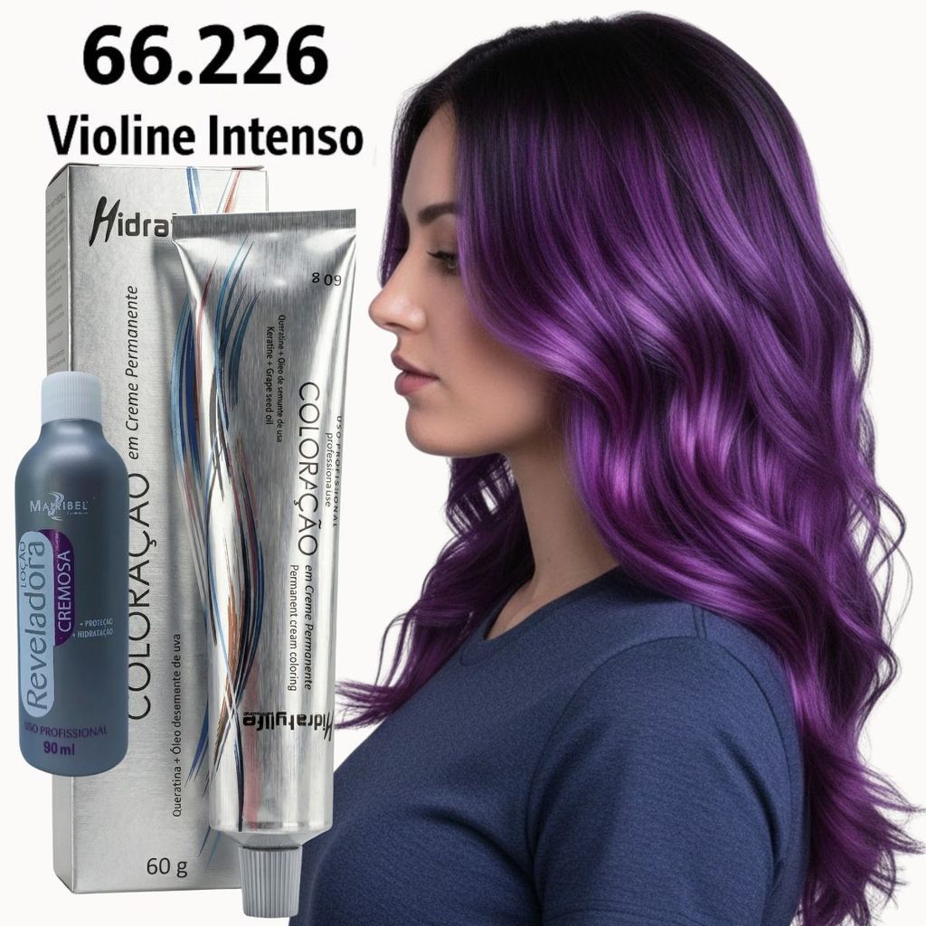 Tinta Roxa Cabelo Roxo Violine Intenso 66.226 | Com Ox 20V 90ML ...