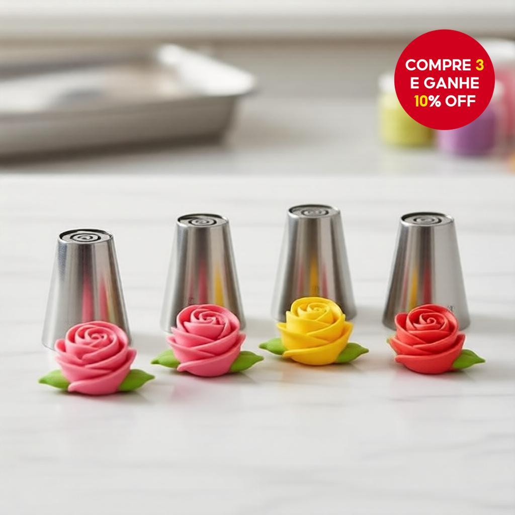 Conjunto de 4 ou 7 Peças de Bicos Russos de Tulipa para Conf