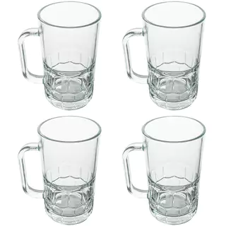 Jogo de Canecas de Cerveja de Vidro 320ml 4 Peças Seu Lar em Oferta na Shopee