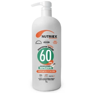 Protetor solar com repelente 1 Litro FPS 60 - 62836 - Nutriex em Oferta na Shopee