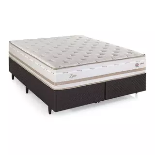 Cama Box Queen Lyon Herval, Molas Maxspring, 70x158x198 cm em Oferta na Shopee