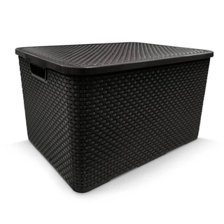 Caixa organizadora com tampa 7 litros - Rattan - Arqplast em Oferta na Shopee