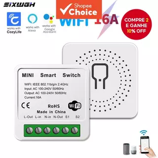 Interruptor Inteligente Wifi-Controle De Voz Do Aplicativo Cosylife Funciona Com alexa google home em Oferta na Shopee