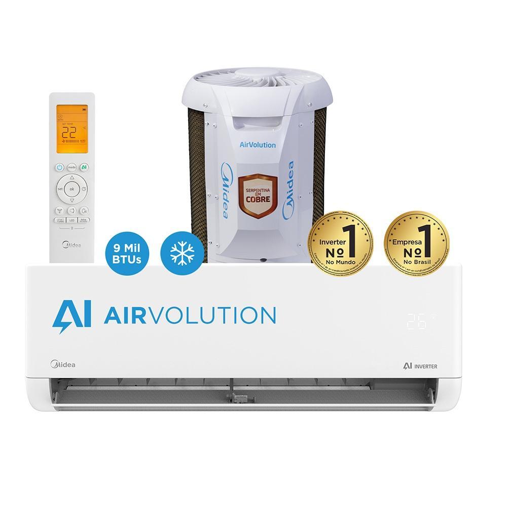 Ar Condicionado Split Midea Hi Wall Inverter AI AirVolution 9.000 BTUh Frio Mono