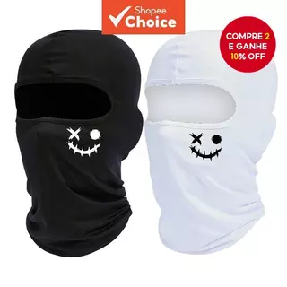 Balaclava Esportes Ao Ar Livre Equitação Sorridente Impressão Máscara Facial Velocidade Proteção Solar Malha Respirável em Oferta na Shopee