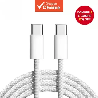 6A 120W 1M PD Carregador Rápido USB C para Cabo Tipo C Para iPhone 17 Air 15 16 Pro Max Cabos de Dados de Carregamento em Oferta na Shopee