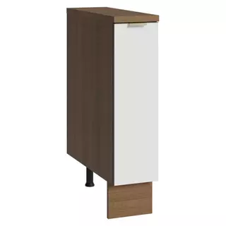 Balcão Porta-Temperos 20cm 1 Porta (Com Tampo) Rustic/Branco Veludo Lux Madesa em Oferta na Shopee