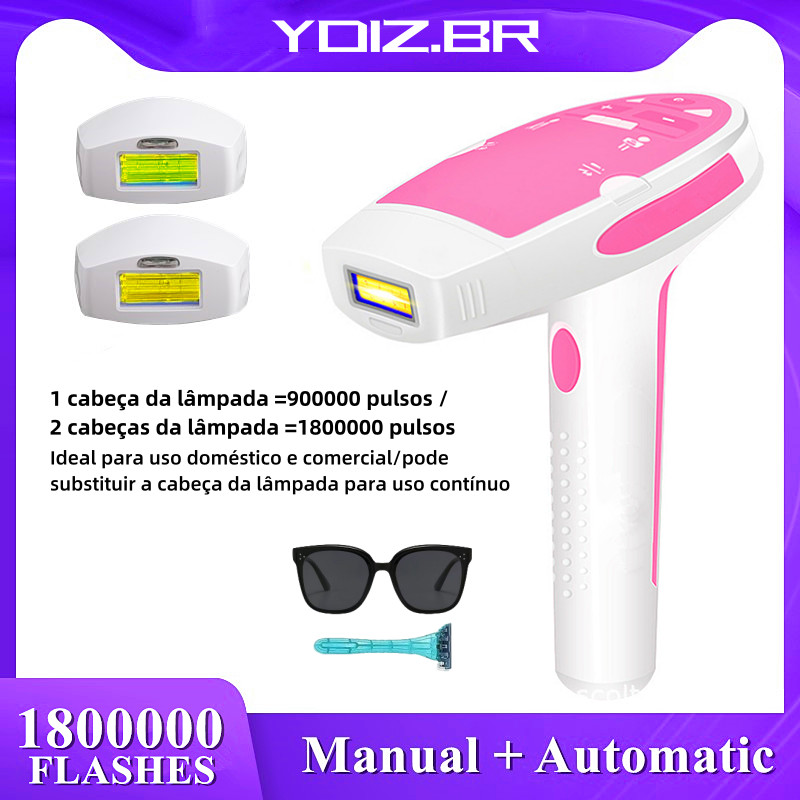 Depilador a Laser definitivo Elétrica IPL Depilação Facial Permanente Para 1800000 Peixe em Oferta na Shopee
