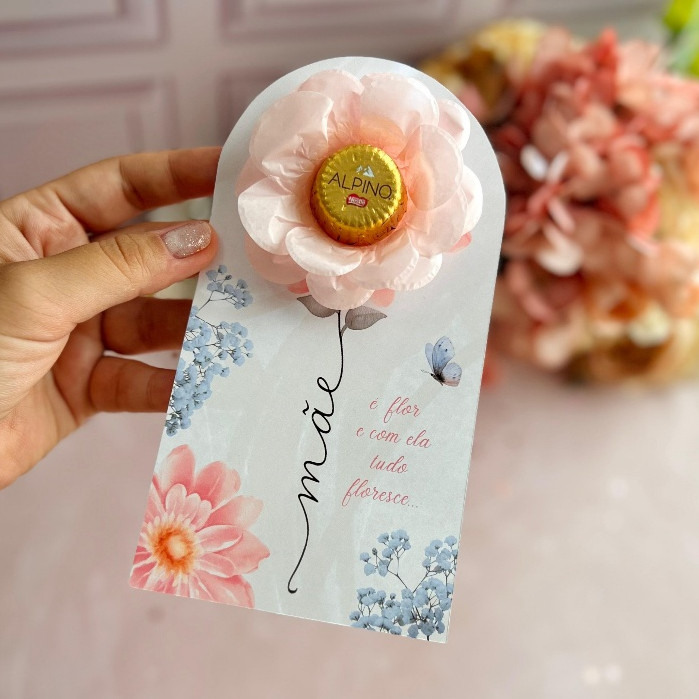 KIT 12/24 E 32 Mimo dia das mães/Card personalizado dia das mães/ Dia das mães mimo/ Cartão dia das mães personalizado em Oferta na Shopee