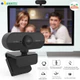 Webcam HD 1080p Microfone 360° Giratória Ajuste Livre para PC Notebook Home Office
