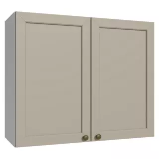 Armário Aéreo 80 cm 2 Portas Branco/Crema Vik Madesa em Oferta na Shopee