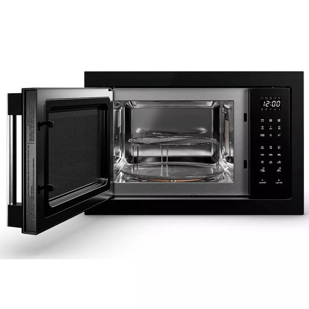 Micro ondas de Embutir Panasonic com 30 Litros de Capacidade e Grill Black Glass NN GB68QBRUK