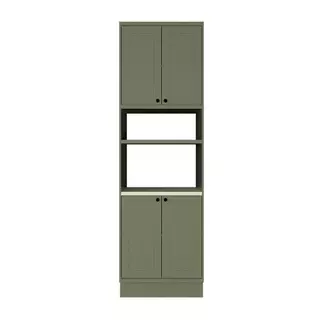 Torre Quente Herval Viana, MDF, 4 Portas, Verde Hill e Cinza Argila, 70 Cm em Oferta na Shopee