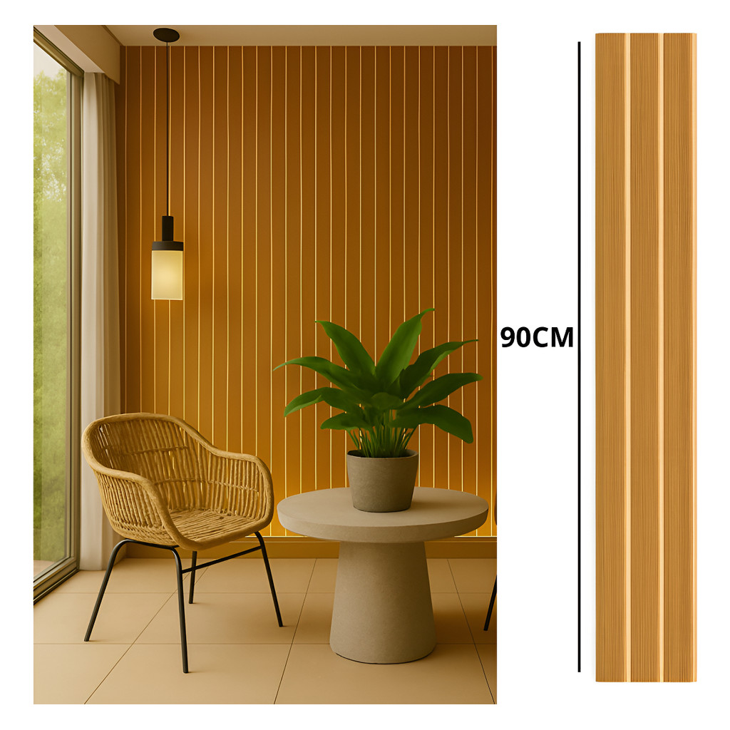 Kit 30 Ripas Grandes Decorativas Para Parede Painel Ripado 90x11 - Envio Imediato