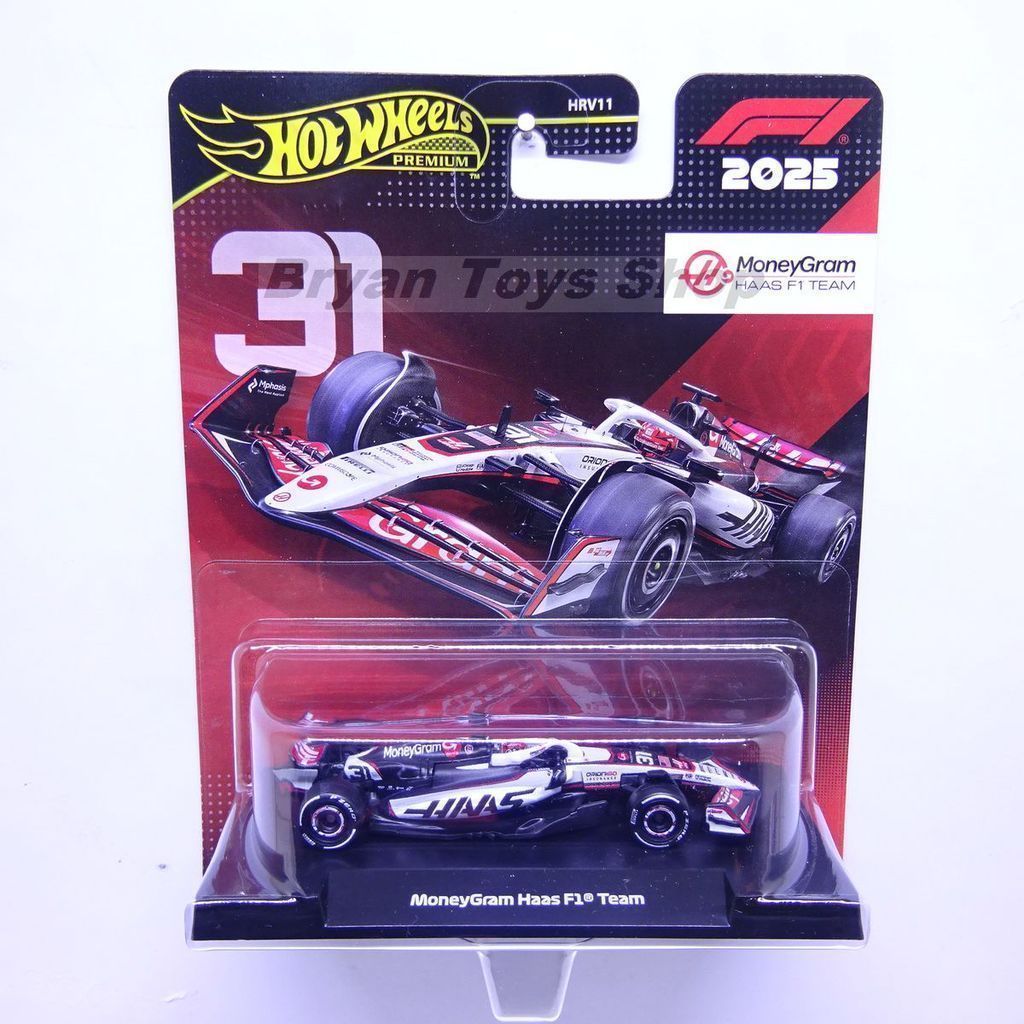 Hot Wheels Premium Fórmula 1 F1 2025 - MoneyGram Haas F1 Team #31
