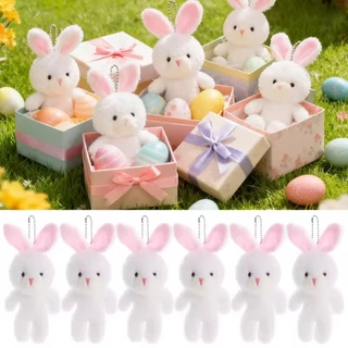 10 Pçs Festa De Páscoa Coelho Bonecas De Pelúcia Chaveiro Saco Pingente Mini Crianças Aniversário Favores Presente Bonit em Oferta na Shopee