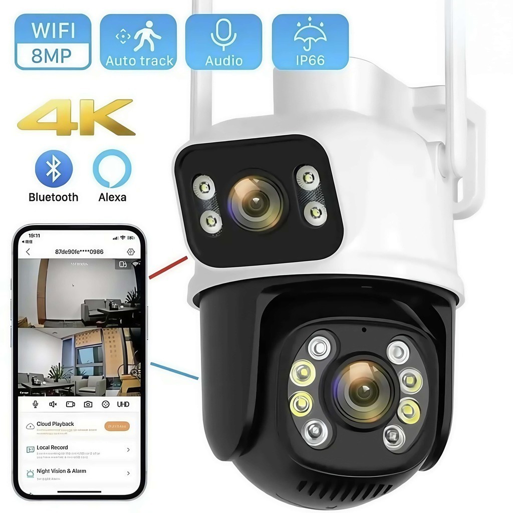 Câmera De Segurança A28B Dupla Compatível Com Alexa Wi-Fi Smart IP66 ...