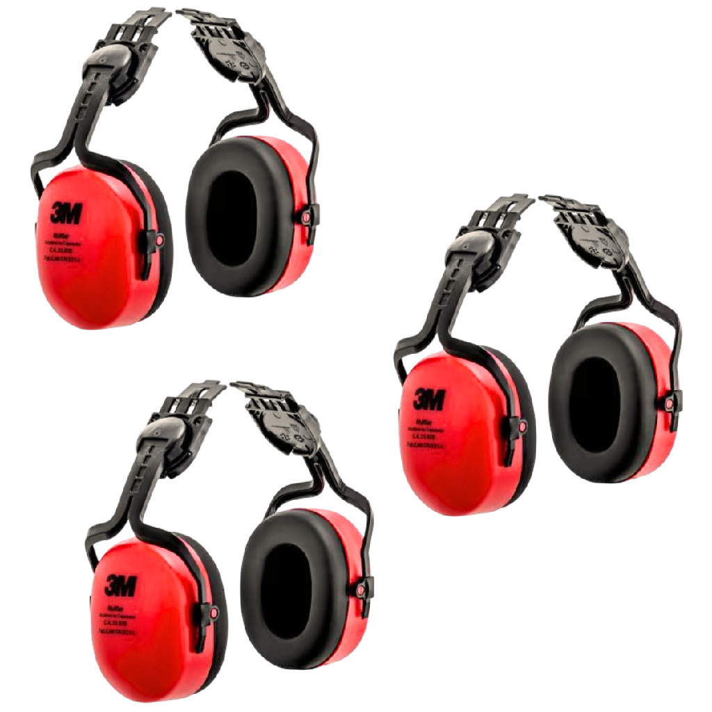 Kit 3 Abafador Auricular 3M Muffler Acoplável em Capacete 18 dB CA ...