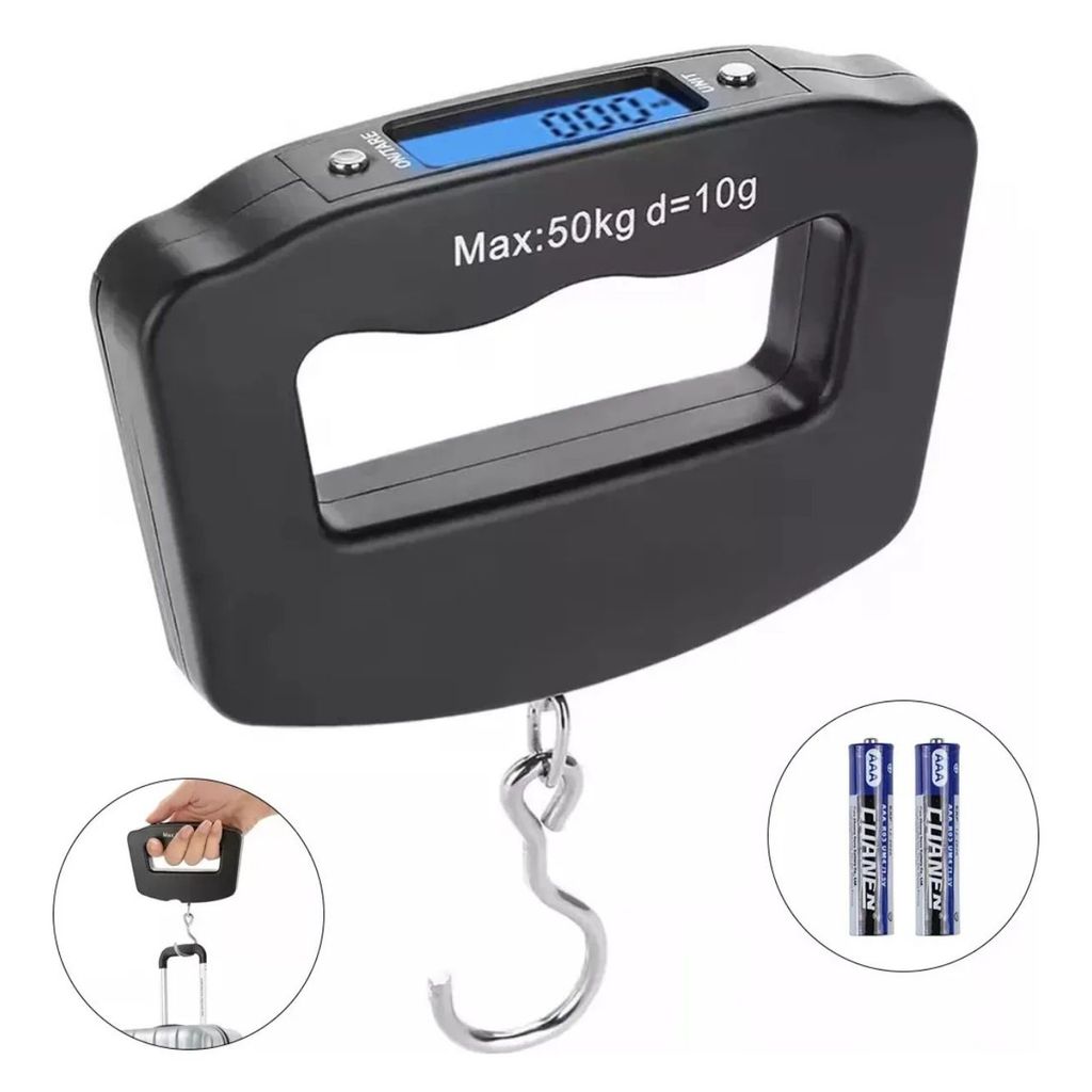 Balança Portátil Digital De Mão Mala Bagagem Pesca Até 50 Kg | Shopee ...