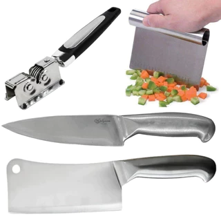 Kit corte legumes faca Afiador Cutelo Espátula profissional