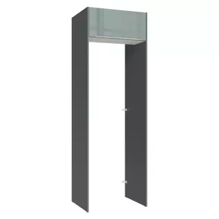 Porta-Geladeira 73 cm 1 Porta Basculante Cinza/Branco/Cinza Lux Madesa em Oferta na Shopee