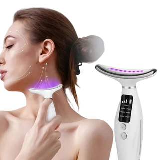 Massageador Recarregável de 7 Modos para Rosto e Pescoço - Alimentado por USB, Design Ergonômico em Oferta na Shopee