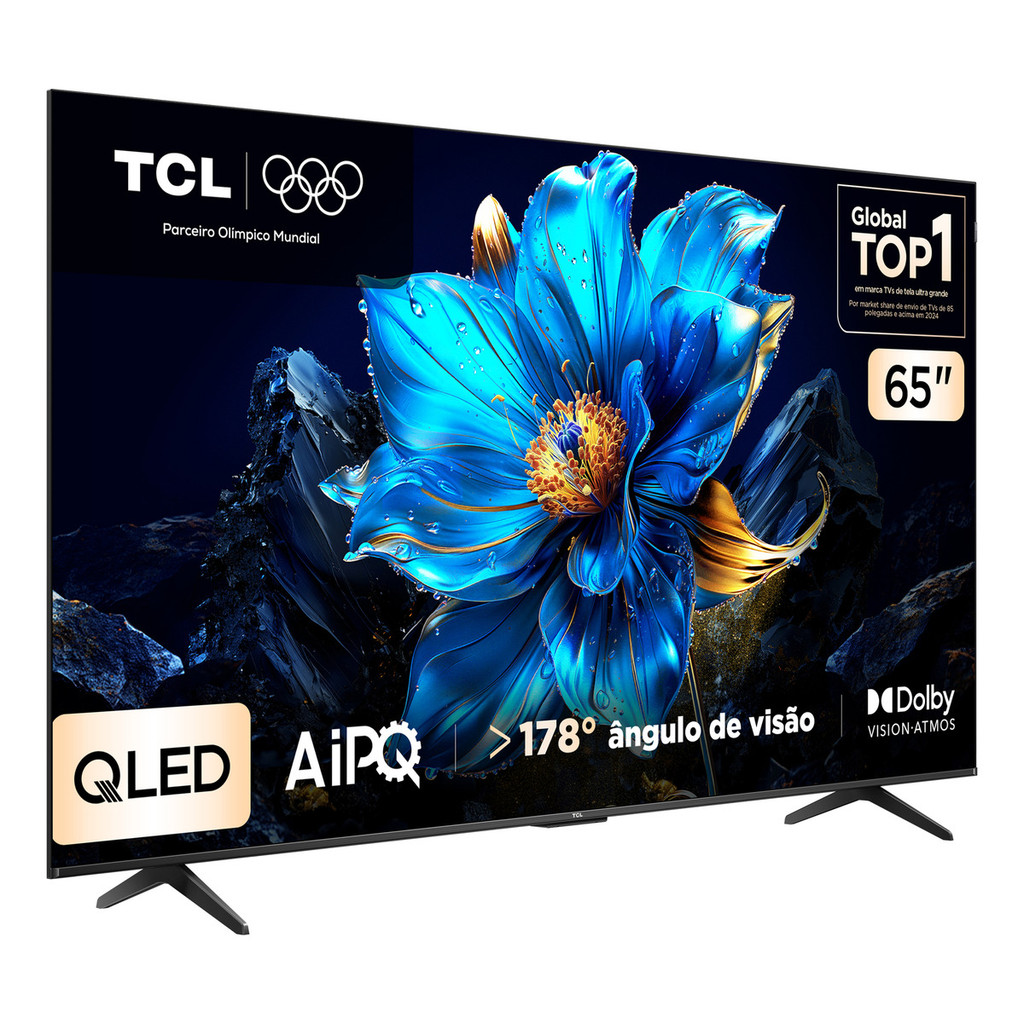 Smart TV TCL 65 Polegadas QLED 4K P7K WiFi Bluetooth Google TV HDR10 ...