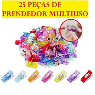 Prendedor De Plástico Multiuso 25 Peças De Pregadores Para Costura Top Útil Prático E Fácil em Oferta na Shopee