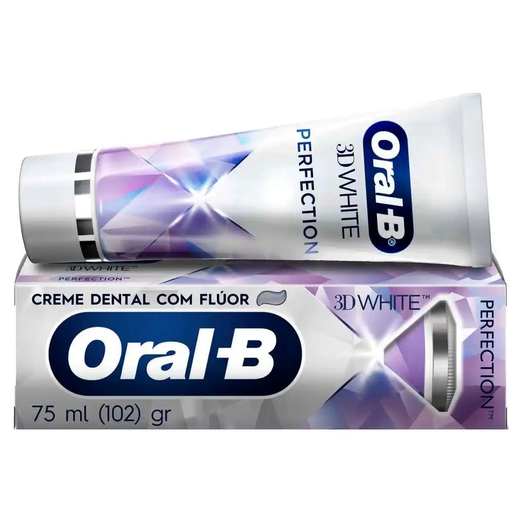 Creme Dental 3D White Perfection Oral-b 102g | Shopee Brasil