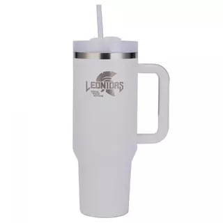 Copo Térmico Leonidas, 1180ml, Com Canudo, Quente ou Frio, Metal, Branco, LN-GL-ST1180MLWH em Oferta na Shopee