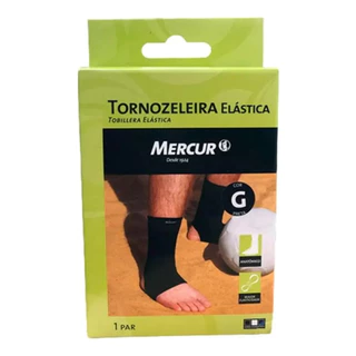 Tornozeleira Elastica Mercur Preto Tam G em Oferta na Shopee
