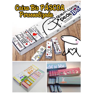 CAIXA BIS PERSONALIZADA PÁSCOA (Chocolate) em Oferta na Shopee