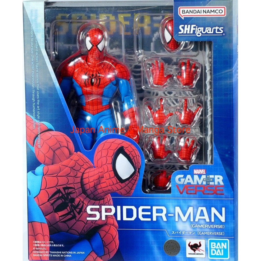 BANDAI SHFiguarts スパイダーマン (GAMERVERSE) Bandai S.H.Figuarts Spider-Man GAMERVERSE Action Figure Japan X