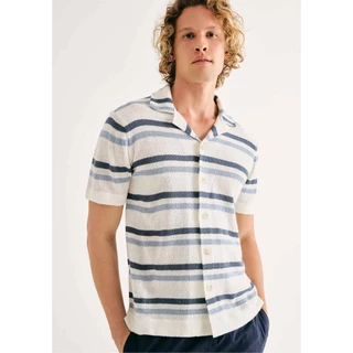 Camisa Masculina Listrada Em Tricô em Oferta na Shopee