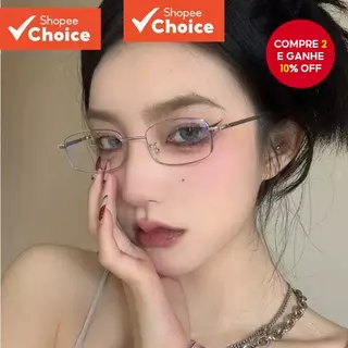 Óculos Retangulares Coreanos , Armação De Metal Dourado , Estéticos Vintage Para Mulheres E Homens em Oferta na Shopee