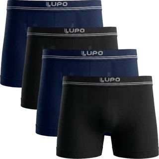 Kit 4 Cuecas Boxer Lupo Microfibra Confortável Sem Costura Original