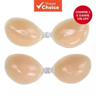 Sutiã De Silicone Push Up Nude Para Copo A , Adesivo Sem Alças , Design Respirável , Anti-Queda , Reutilizável em Oferta na Shopee